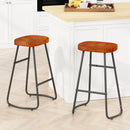 29.52" Stylish and Minimalist Bar Stools, Two-piece Counter Height Bar Stools, for Kitchen Island, Coffee Shop, Bar, Home Balcony, Dark Brown