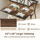 Modern Dining Table Wooden Kitchen Table with X-shaped Frame-White by LJGDeals