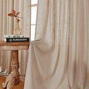 Joydeco Linen Curtains for Living Room,Light Filtering Rod Pocket Back Tab Semi Sheer Drapes Window Long Curtains 72 inches Long Sheer Bliss by CozyNest Decor