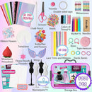 900+ Fashion Designer Kits for Girls with Mannequins-Kids Sewing Kits，Girls Fashion Design Gift，Arts and Crafts Kit，Girl Craft Activities Age 6 7 8 9 10 11 12 by TinyTreasures Baby Boutique