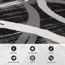 Rugshop Modern Wavy Circles Design Area Rug 2' x 3' Black by TinyTreasures Baby Boutique