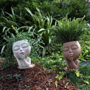 Face Flower Pots Head Planter, Cute Resin Planters for Indoor Outdoor Plants, Macetas para Plantas Unique Head Plant Pot by CozyNest Decor
