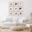 Sheffield Home 9 Piece Gallery Wall Frame Set, 12x12 in. Matted to 8x8 in. (Light Natural) by CozyNest Decor
