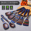 Heat-Resistant Wood Cooking Utensils - 7pc Set, Eco-Friendly, Includes Spatula, Pasta & Slotted Spoons, Essential Kitchen Tool by CozyNest Decor