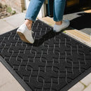 Yimobra Outdoor Mats for Front Door, All-Season Waterproof Door Mat Outside Entrance, All Weather Non-Slip Doormat, Stain and Fade Resistant, Easy Clean Patio Porch Indoor Entryway Mat, 29.5x17, Black by CozyNest Decor