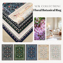 Bedroom Rug 3x5 Rug Washable Area Rug Non Slip Low Pile Vintage Floral Botanical Small Carpet for Bedroom, Bedside, Kitchen, Entryway, Kids Room, Office, Green by TinyTreasures Baby Boutique