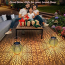2Pack Outdoor Solar Lanterns Waterproof, Garden Gifts for Women, Rose Patio Garden Decor Lights , Warm White LED Table Lamp for Yard Art, Porch, Mothers Day Mom Grandma (Antique Bronze ) by GreenHaven Gardens