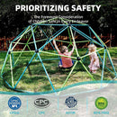 Climbing Dome, 10FT Jungle Gym with Swing for Kids 3 to 10 Outdoor Play Equipment, Supports 800lbs Toddler Play Set, Anti-Rust & Easy Assembly, Gift for Boys Girls (Yellow & Blue) by TinyTreasures Baby Boutique