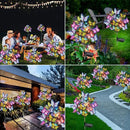 Solar Garden Lights Outdoor Waterproof Decorative Solar Lights Outdoor 2 Pack with 44 LED 34 Butterfly Flower Garden Decor Yard Patio Lawn, Gifts for Mother's Day Mom Women