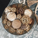 ANDALUCA Decorative Balls & Orbs Gold Natural Bag Bowl Filler Home Decor (Gold) by CozyNest Decor