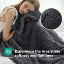 Bedsure GentleSoft Blankets Queen Size for Bed - Super Soft Cozy Blanket for Women Men Girls, Large Fuzzy Fleece Throw for Bedroom Decor, Dark Grey, 90x90 Inches by CozyNest Decor