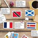 Zastic! World Flags Flashcards - 245 Country Flags, Capitals, Languages & Continents - Gloss Laminated Kids Geography Flash Cards by TinyTreasures Baby Boutique