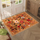 Door Mat Indoor Entrance 2x3 Rug Machine Washable Boho Floral Small Area Rug Non-Slip Low Pile Throw Rugs for Entryway, Kitchen, Front Door Indoor Entrance, Entry, Kids Room (Yellow) by CozyNest Decor