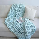 Maetoow Chenille Chunky Knit Blanket Throw （50×60 Inch）, Handmade Warm & Cozy Blanket Couch, Bed, Home Decor, Soft Breathable Fleece Banket, Christmas Thick and Giant Yarn Throws, Baby Blue by CozyNest Decor