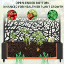 Casaphoria Metal Raised Garden Bed with Trellis and Wheels, 72"x47"x16" Planter Box for Climbing Plants, Vegetables & Vines, Features Drainage Holes and Privacy Screen, Black(Parallel&Louvered) by GreenHaven Gardens