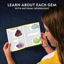 National Geographic Semi-Precious Gemstone Dig Kit for Kids - 15 Gems Including Amethyst, Garnet, Opal, Blue Topaz, and More by TinyTreasures Baby Boutique
