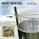 18-Inch Portable Campfire Pit & Grill - Stainless Steel Fire Pit with Raised Edge Grilling Rack by GreenHaven Gardens