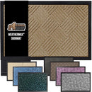 GORILLA GRIP 100% Waterproof All-Season WeatherMax Doormat US Designed Natural Rubber, Stain and Fade Resistant, Low Profile Indoor Outdoor Door Mats, Easy Clean Patio Mat, 23x35, Beige Diamond
