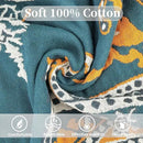 Boho Throw Blanket for Bed - 100% Pure Cotton Ultra Soft Rustic Quilt - Farmhouse Decor Bed Blankets, All Season Rustic Throw for Sofa Couch Chair(60"×80", Boho Floral) by CozyNest Decor
