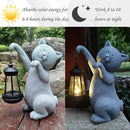 Cat Solar Garden Statues,Resin Cat Figurine Decorations with Solar Lights Lantern, Outdoor Figurines Lawn Cats Statue Decor Art for Lawn,Yard, Balcony Ornament,Gift for Garden Home Mom. by GreenHaven Gardens