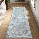 jinchan Runner Rug 2x6 Washable Hallway Runner - Vintage Floral Non Slip Low-Pile Soft Thin Kitchen Rug Distressed Carpet for Farmhouse Bedroom Entryway Laundry Room(2x6ft,Grey) by TinyTreasures Baby Boutique