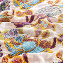 Boho Throw Blanket for Bed, 100% Cotton Soft Rustic Quilt Fall Blanket, 50"x60" Floral Printed Farmhouse Decor Bed Blankets, All Season Rustic Reversible Bohemian Throw Quilt by CozyNest Decor
