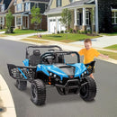 24V 2 Seater Ride On Car Truck, Power Wheels Kids UTV w/Parent Remote Control, 3.1 MPH Max Speed, Music Player, LED Lights & Storage, Electric Vehicle Ride On Toy for Kids Toddler Ages 3-8, Blue by TinyTreasures Baby Boutique