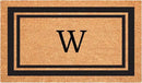 Calloway Mills 152962436W Black Border 24" x 36" Monogram Doormat, (Letter W) by CozyNest Decor