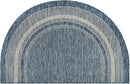 Unique Loom Outdoor Border Collection Area Rug - Soft Border (2' 7" x 4' 1" Hearth Blue/Ivory) by GreenHaven Gardens