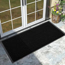 Yimobra Front Door Mat Outdoor Indoor Entrance, 100% Waterproof All-Season All Weather Doormat, Welcome Matt Outside Entry, Non Slip, Low Profile, Heavy Duty Patio Porch Floor Mats,47 x 24,Black by CozyNest Decor