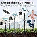 Ottsuls Bird Feeder Pole, 2 Pack 76 INCH Double Shepherds Hooks for Outdoor, with 5 Base Prongs Heavy Duty Tall Garden Planter Hooks for Hanging Flower Basket, Lantern, Hummingbird Feeder by GreenHaven Gardens