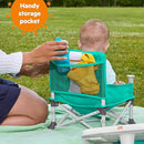 Bright Starts Pop 'N Sit Portable Booster, Indoor/Outdoor Use, Floor Seat with Feeding Tray, Teal, 6 Mos - 3 Yrs by TinyTreasures Baby Boutique