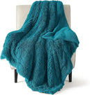 Bedsure GentleSoft Fuzzy Sherpa Faux Fur Twin Blanket Teal Cozy Gifts for Women Men, Soft Fleece Plush Warm Minky Thick Blanket Twin Size for Bed, Couch, Room Dorm Essentials Teal Decor Gifts, 60x80 by CozyNest Decor
