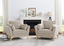 Large-Sized Accent Chair, Thick Cushion Bedroom Reading Chair, Comfortable Living Room Single Sofa， Boucle Camel by CozyNest Decor