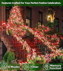 1500 LED Chrstmas String Lights, 492FT Super Long Christmas Lights with 8 Modes, Christmas Tree Lights with Timer Memory for Indoor Outdoor Tree Fence Garden Xmas Wedding Party Decor Red by GreenHaven Gardens