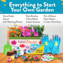 Home Grown Paint & Grow Flower Gardening Kit Set for Boys and Girls - Craft Activity Toy for Kids, Ages 5 6 7 8-12 Years Old - Unique Birthday Present - Plant Gift Toys by GreenHaven Gardens