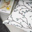 YOUR SMILE Classical Embroidery Jacquard Teal Leaf Pattern Square Decorative Throw Pillow Case Cushion Cover 18x18 inch by CozyNest Decor