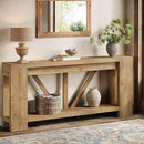 Tribesigns 70.9" Extra Long Entry Table, Farmhouse Wood Console Table with Storage, Modern Accent Sofa Table Behind Couch Foyer Tables for Entryway, Living Room, Entrance, Light Brown by CozyNest Decor