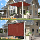 VICLLAX Shade Fabric Sun Shade Cloth with Every 2 FT Grommets for Patio Garden Pergola Cover Canopy 7x16 FT, Rust Red