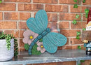 NAT & Jules Animal Character Shaped Dimensional Indoor Outdoor 11 inch Cast Resin Decorative Garden Stepping Stone, Patio, Walkway Sculpture Yard Art, Teal Blue Dragonfly by CozyNest Decor