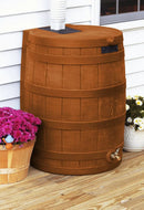Good Ideas Rain Wizard 50 Gallon Plastic Rain Barrel for Outdoor Rainwater Collection and Storage Features a Metal Spigot and Flat Back Design, Terra Cotta by GreenHaven Gardens