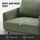 Oversized Accent Chair for Living Room Chairs Reading Arm Chair Comfy Modern Single Sofa Side Chairs with Metal Legs & Soft Cushion for Bedroom, Balcony,Waiting Room (Polyester, Moss Green) by CozyNest Decor