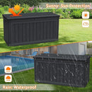 230 Gallon Double-Wall Resin Deck Box - Lockable Waterproof Outdoor Storage Box, 1000lbs Capacity & Doubles as Seating for Patio Furniture - Garden Tools, Pool Accessories (Black) by CozyNest Decor