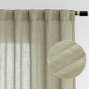 MYSKY HOME Sage Green Living Room Curtains 95 Inches Long Semi Sheer Drapes Light Filtering for Sliding Glass Door Window Treatments Soft Linen Look Country Farmhouse Style, 50" x 95", 2 Pieces by CozyNest Decor