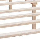 Queen Platform Tufted Upholstered Bed With Wings Design, Strong Wood Slat Support - Gray by HouseOfZazla