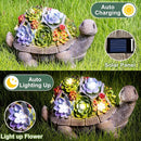 GIGALUMI 11.5 Inch Solar Garden Statues Turtle Figurine Lights for Outside Garden Decor, Yard Decorations Outdoor Housewarming Gifts for Mom, Women for Mothers Day by GreenHaven Gardens