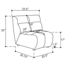 Oliver - 5 Piece Upholstered Sectional Sofa With Curved Silhouette - Ivory by HouseOfZazla
