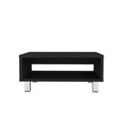 Coffee Table 1 Shelf, 4 Legs - Black by Unique Piece Furniture