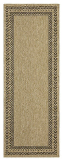 Earth - 5'3" X 7'3" Polypropylene Indoor, Outdoor Area Rug - Jute / Black