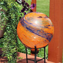 Sunnydaze 10-Inch Gazing Ball for Garden - Glass Gazing Globe for Outside - Garden Orb Yard Decor - Sunset Sky - Set of 2 by CozyNest Decor
